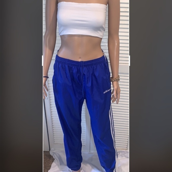 Adidas Vintage Windbreaker 3 Stripes Royal Blue Medium - Picture 14 of 14